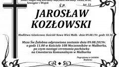 Zmarł Jarosław Kozłowski. Żył 53 lata.