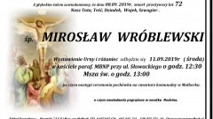 Zmarł Mirosław Wróblewski. Żył 72 lata.