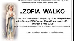 Zmarła Zofia Walko. Żyła 95 lat.