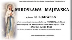 Zmarła Mirosława Majewska. Żyła 86 lat.