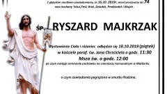 Zmarł Ryszard Majkrzak. Żył 74 lata