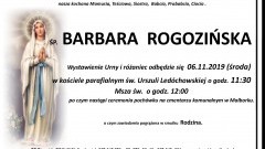 Zmarła Barbara Rogozińska. Żyła 78 lat