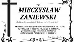 Zmarł Mieczysław Zaniewski. Żył 74 lata.