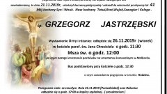 Zmarł Grzegorz Jastrzębski. Żył 41 lat.