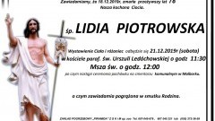 Zmarła Lidia Piotrowska. Żyła 78 lat.