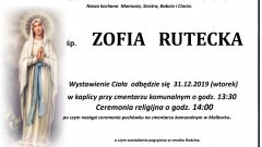 Zmarła Zofia Rutecka. Żyła 73 lata.