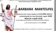 Zmarła Barbara Manteufel. Żyła 63 lata.