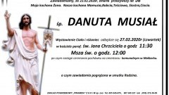 Zmarła Danuta Musiał. Żyła 58 lat.