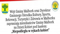 Przeżyj Dzień Kobiet w gminie Malbork z zespołem Riwiera. Szczegóły na plakacie.