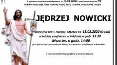 Zmarł Jędrzej Nowicki. Żył 79 lat.