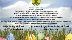 Włodarze Gminy Malbork składają świąteczne życzenia.