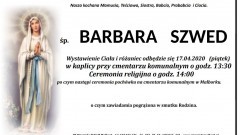 Zmarła Barbara Szwed. Żyła 91 lat.