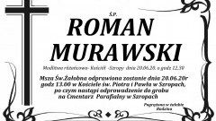 Zmarł Roman Murawski. Żył 72 lata.