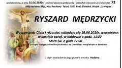 Zmarł Ryszard Mędrzycki. Żył 71 lat.