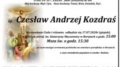 Zmarł Czesław Andrzej Kozdraś. Żył 60 lat.