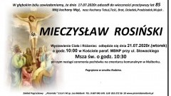 Zmarł Mieczysław Rosiński. Żył 85 lat.