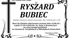Zmarł Ryszard Bubiec. Żył 60 lat.