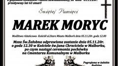 Zmarł Marek Moryc. Żył 63 lata.