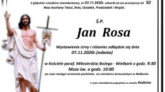 Zmarł Jan Rosa. Żył 92 lata.