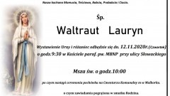 Zmarła Waltraut Lauryn. Żyła 93 lata.