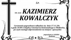 Zmarł Kazimierz Kowalczyk. Żył 85 lat.