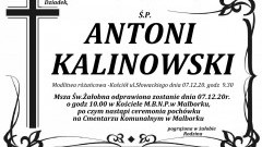 Zmarł Antoni Kalinowski. Żył 71 lat.