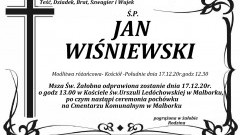 Zmarł Jan Wiśniewski.