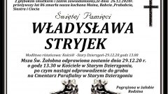 Zmarła Władysława Stryjek. Żyła 86 lat.