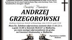 Zmarł Andrzej Grzegorowski. Żył 66 lat.