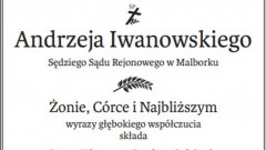Prezes, Wiceprezes, Dyrektor, Sędziowie, Referendarze i Pracownicy Sądu Rejonowego w Malborku składają kondolencje.