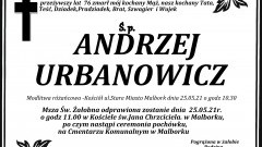 Zmarł Andrzej Urbanowicz. Żył 76 lat.