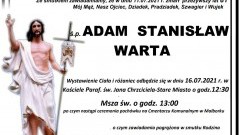 Zmarł Adam Stanisław Warta. Żył 81 lat.