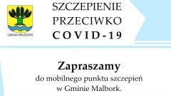 Gmina Malbork. Przyjdź się zaszczepić w mobilnym punkcie szczepień.