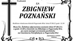 Zmarł Zbigniew Poznański. Żył 88 lat.