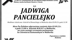 Zmarła Jadwiga Pancielejko. Żyła 48 lat.