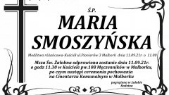 Zmarła Maria Smoszyńska. Żyła 80 lat.