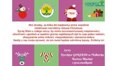 Świąteczne życzenia Dyrektora i pracowników GOKSRTiZ w Malborku.