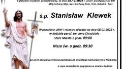 Zmarł Stanisław Klewek. Żył 89 lat.