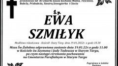 Zmarła Ewa Szmiłyk. Żyła 83 lata.