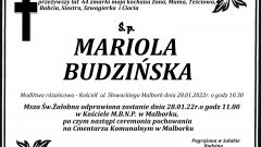 Zmarła Mariola Budzińska. Żyła 64 lata.