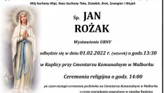 Zmarł Jan Rożak. Żył 86 lat.