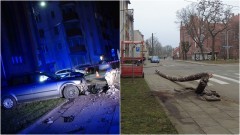 Malbork. Pijany kierowca skosił słup oświetleniowy na Jagiellońskiej&#8230;