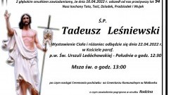 Zmarł Tadeusz Leśniewski. Żył 94 lata.