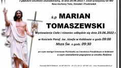 Zmarł Marian Tomaszewski. Żył 80 lat.