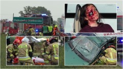 Wypadek masowy - wspólne ćwiczenia strażaków z powiatu malborskiego i sztumskiego. 