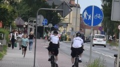 Patrol rowerowy na terenie Malborka