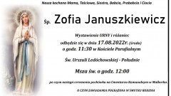 Zmarła Zofia Januszkiewicz.