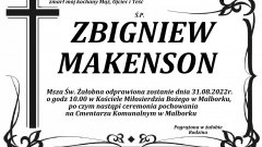 Zmarł Zbigniew Makenson. 