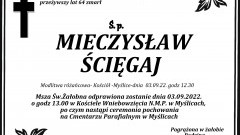 Zmarł Mieczysław Ścięgaj. Żył 64 lata.