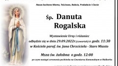 Zmarła Danuta Rogalska. Żyła 82 lata.